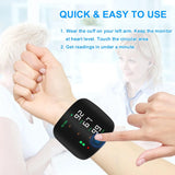 Rechargeable Wrist Blood Pressure Monitor – Digital BP Machine with Large LED Display & Voice Broadcast