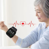 Rechargeable Wrist Blood Pressure Monitor – Digital BP Machine with Large LED Display & Voice Broadcast