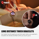 Sun & Moon Smart Couple Bracelets – Long-Distance Touch, Vibration & Light-Up Jewelry