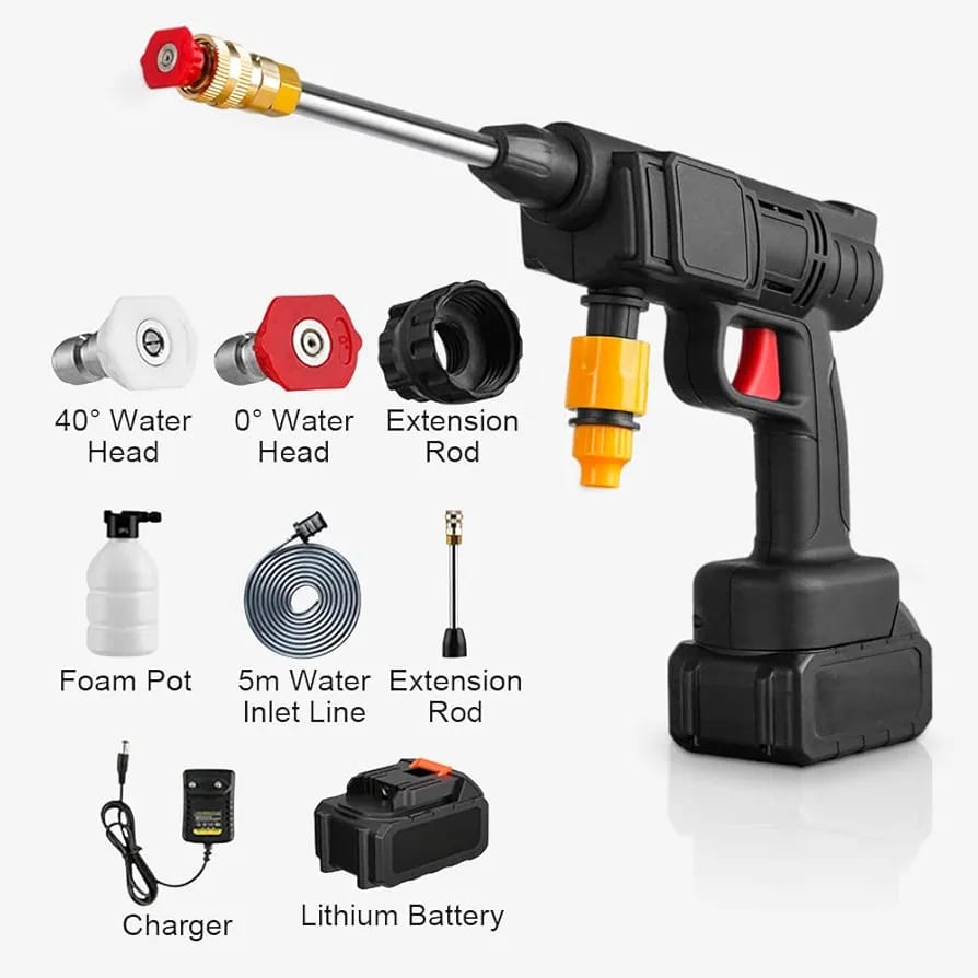 48V Cordless Pressure Washer Gun – Portable High Pressure Car Wash Machine